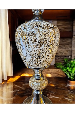 3'lü Dekoratif Prestij Dekoratif Vazo Set - Ekru Ekru