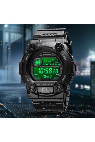 Xindoker Skmeı 1635 Kısa Beden Mavi Kamuflaj Çocuk Spor Saati - Saat, Hafta, Tarih, Alarm, Işıklandırma Ve 5atm Su Geçirmezlik Çok Renkli