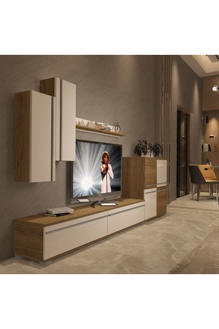 Decoraktiv Eko 6 Mdf Std Tv Ünitesi Tv Sehpası Pera - Beyaz