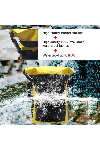 Ranyeek 30l Su Geçirmez Sırt Çantası - Ipx6 Pvc Malzeme, Islak/kuru Bölmeli, Büyük Kapasiteli Outdoor Çanta Açık Gri Gri