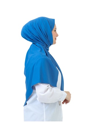 Şal Zarif Başörtüsü Eşarp Tesettür Giyim Uzun Abiyelik İndigo