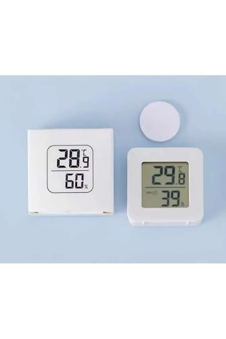 Mini Sıcaklık Nem Ölçer Lcd Ekranlı Oda Termometre Duvara Takılab
