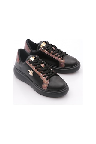 Dgn B2013 Kadin İnci Taşli Sneakers Siyah