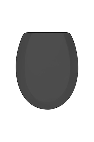 Rona Siyah Tisa Thermoplast Standart Klozet Kapağı (Üstten Monte)