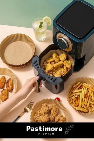 Premium Bpa İçermez Tüm Modeller İle Uyumlu Airfryer Hava Fritözü Yağsız Pişirme Kağıdı 50 Adet