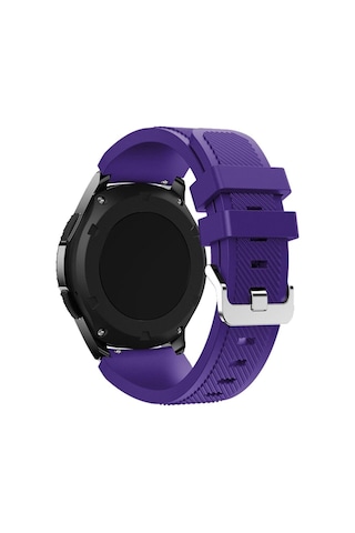 Huawei Watch Gt 2 Sport Uyumlu Klasik Çizgi Desenli 22mm Silikon Kordon