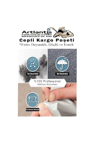 Plastik Kargo Poşeti Cepli 18x25+5 Cm 250 Adet 1 Paket Ekonomik Cepli Kargo Poşeti Dayanıklı Gri Esnek 1 Adet