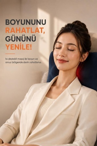 Özel Seri İsitmah Ev Kişisel Şarjlı Masaj Cihazı Akıllı Isıtmalı Masaj Yastığı N8 Mavi