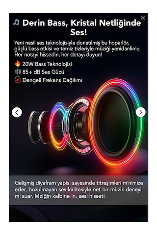 Rose Sp-503 Taşınabilir Bluetooth Hoparlör