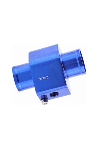 Kosona Araçlar İçin Su Sıcaklığı Ölçer Bağlantı Borusu 28mm - Mavi, Anodize Metal, Aşırı Isınmayı Engeller, Evrensel Uyumlu