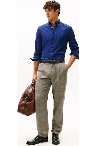 Tommy Hilfiger Flex Flannel Solıd Rf Shırt Erkek Mavi Uk Gömlek - Mw0mw40469