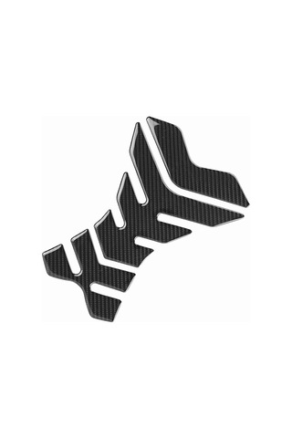 Moveevo Motosiklet Tankı Korumalı Carbon Fiber Sticker - Kaymayı Engelle, Yırtıkları Önle, Siyah T04