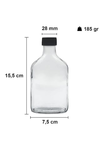 Rotanev 2 Adet Şeffaf Cold Brew Siyah Kapaklı Soğuk Kahve Yassı Cam Şişe 200 ml ve Çubuk Buz Kalıbı