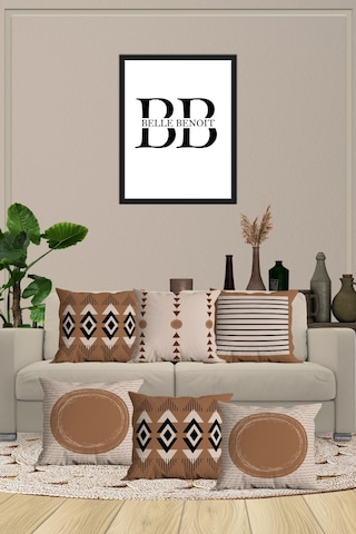 Belle Benoit Baskılı Dekoratif 6'lı Koltuk Kırlent Kılıfı Desen32