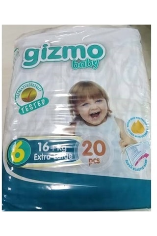 Gizmo Baby Bebek Bezi 6 Numara Extra Large 20 Adet