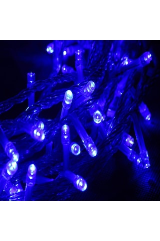 Profesyonel Ip44 Dış Mekan Işığı 10 Metre Mavi Led Işık Su Geçirmez Sabit Yanar 100 Ledli Eklemeli Gün Işığı