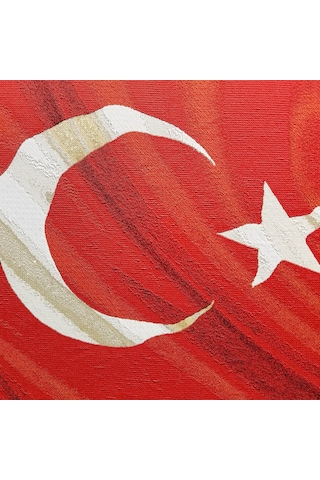 Figüratif Seri-20 Dokuma Goblen Kumaş-Türk Bayrağı