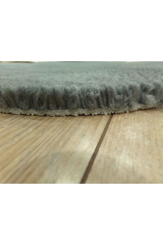 Balat Halı Dekoratif Koyu Gri Peluş Yumuşak Papatya Desen Halı Karışık, Çok Renkli