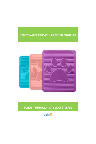Kaliteli Plastik Kedi Tuvalet Paspası 51,5 X 42,5 Cm Koku Yapmaz