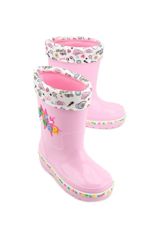 Gezer 00678 Kız Çocuk Termal Astarlı Su Yağmur Geçirmez Çizme Pembe