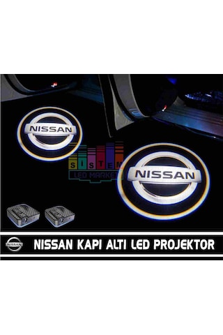 Nissan Araçlar İçin Pilli Yapıştırmalı Kapı Altı Led Logo N11.2570