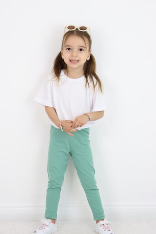 Miababy Basic Kız Çocuk Tayt %100 Pamuk 6 Ay 5 Yaş Yeşil