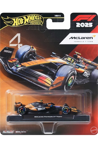 Hot Wheels Premıum Formula 1 Yarış Arabası Mclaren Formula 1 Tea Çok Renkli