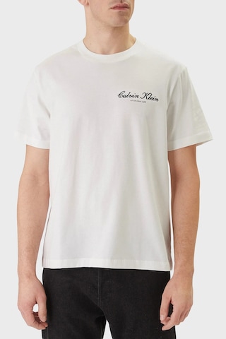 Calvin Klein Erkek T Shirt Lv04rf822g Yaf Beyaz Beyaz