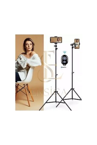 Kumandalı Tripod 2.1 Mt Telefon Ring Light Tutucu Lamba Işık Ayağı