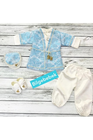Ponpon Baby Erkek Bebek Şehzade Mevlüt Seti Turkuaz