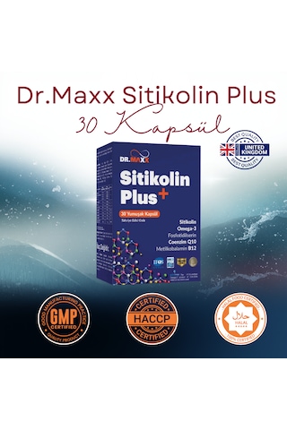 Dr. Maxx Sitikolin Plus+ 30 Kapsül Sitikolin Ve Fosfolipid Kompleksi İçeren Takviye