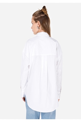 Colin's Colins Relaxed Fit Shirt Neck Düz Kadın Beyaz Uzun Kol Gömlek Cl1070174 Q1.v2 Wht Beyaz