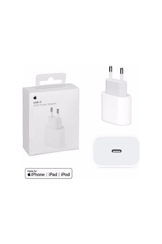 Apple Uyumlu iPhone 20W Usb-C Power Adapter Whıte