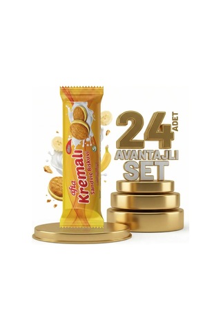 Afia Muz Kremalı Sandviç Bisküvi 24x60 Gr