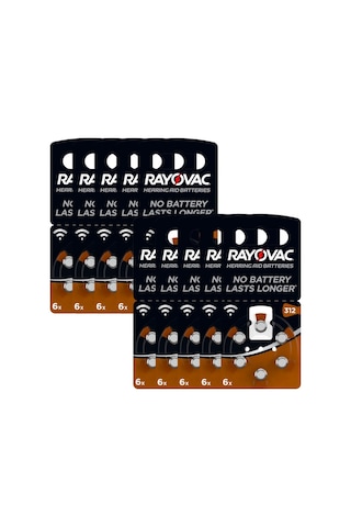 Rayovac Hearing Aid Batteries 312 Numara Blister İşitme Cihaz Pili 6 x 10'lu