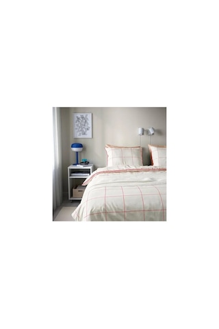 Ikea Bredvecklare Tek Kişilik Nevresim Seti Beyaz Pembe 150 X 200/50 X 60 Cm Açık Pembe - Beyaz