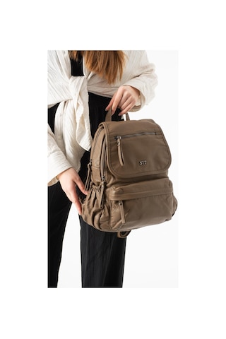 571 Collections Yıkanmış Deri Sırt Çantası Kahverengi Model: 571-14-11m