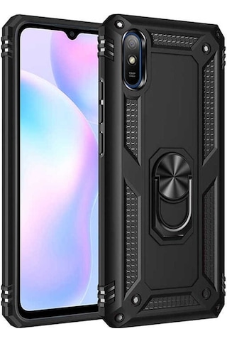 Xiaomi Redmi 9a Kılıf Zore Vega Kapak Siyah