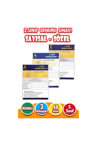 2.sınıf Deneme Sınavı - 3 Kitapcık