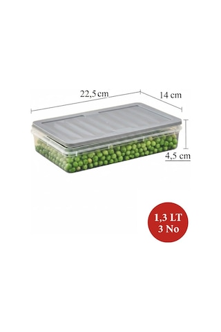 1,3 Lt Multi Saklama Kabı Difrize Uygun 12 Adet No:3 Şeffaf