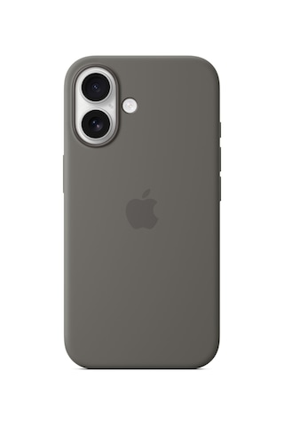 İphone 16 İçin Magsafe Özellikli Silikon Kılıf Taş Grisi Mor