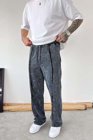 Antrasit Yıkamalı Çımalı Baggy Eşofman