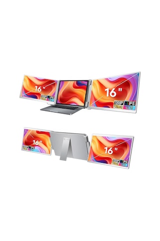 Npo Npm11 16" Fhd 1200p Ips Type-c Taşınabilir 2'li Monitör Çoklayıcı Standlı Notebook Monitör
