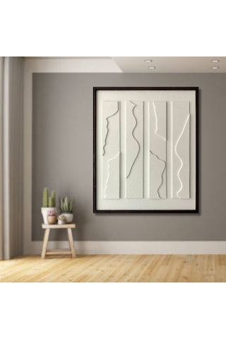 Dekoratif Minimal, 3d Kum Dokulu El Yapımı Soyut Tablo, Tabloda Yeni Boyut-57501
