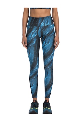 Reebok Lux Bold Aop Tıght Mavi Kadın Tayt Mavi