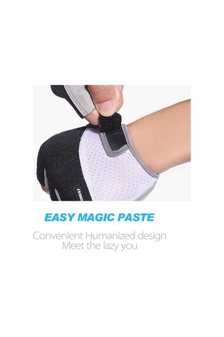 Vkemall Kırmızı L Beden Mikrofiber Outdoor Spor Antislip Kaldırma Bisiklet Yarı Parmak Eldiveni Çok Renkli