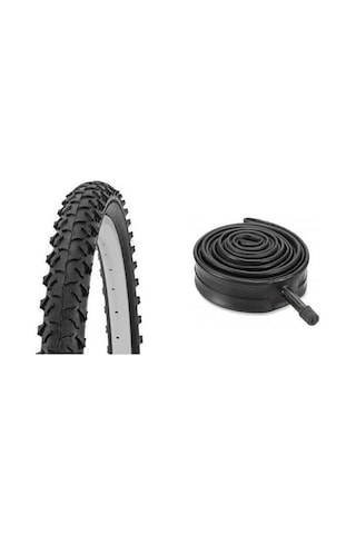 Meghna Bisiklet 24 x 1.95 Dış Lastik Ve İç Lastik Seti Siyah