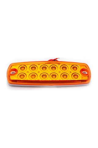 Ahmet Otomotiv 12 Ledli Dekoratif Led Lamba 12volt-24volt Sarı Renk