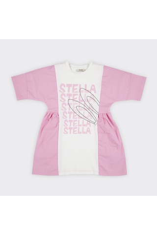 Kız Çocuk Baskı Detaylı Elbise 2411gk26004-4584 001