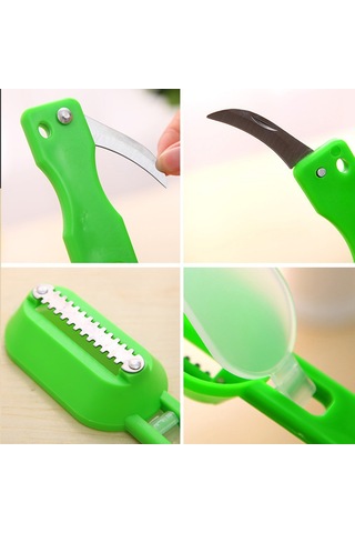 Cbtx 2 Pcs Mutfak Temel Balık Kazıyıcı Balık Pulu Planya Bıçağı Kapaklı Yeşil